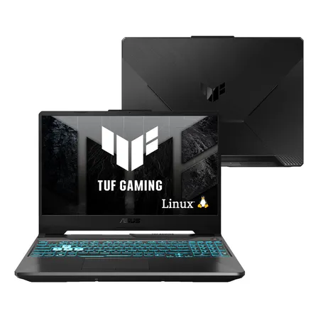 Notebook Gamer Asus Tuf Gaming A15, Amd Ryzen 7, Rtx 3050, 8gb Ram, 512gb Ssd, Linux Keepos, Graphite Black - Fa506ncg-hn216 Preto Grafite