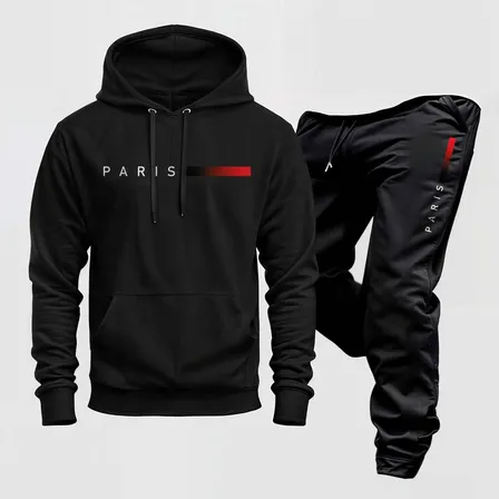 Conjunto Moletom Unissex Paris Blusa Frio Calça Confortavel