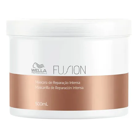 Máscara Wella Fusion Reconstrutora 500ml Cabelo Forte E Revitalizado