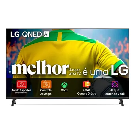 Smart Tv 4k 50  LG Qned73 Portal De Games Processador Ai 7 Ger8 4k Super Upscaling Google Cast Integrado Controle Ai Magic Webos 25 Modo Esportes Alerta De Esportes