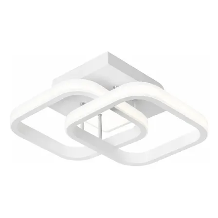 Plafon Luminária Led Moderno Duplo Quadrado De Embutir 127/220v Branco
