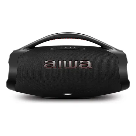 Caixa De Som Boombox Aiwa Aws-bbs-01b 200w Ip66 30hs De Bateria Preto 127/220v