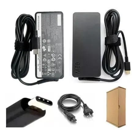 Fonte Carregador Para Notebook Lenovo Thinkpad E14 Gen 2 65w Preto
