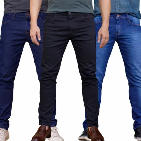 Kit 3 Calças Jeans Masculina Modelo Slim Envio Imediato Kit 3 Calças Premium 42