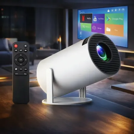Projetor Mini Rhy300 Picchi Smart Portátil Full Hd Com Wi-fi E Bluetooth Branco 127/220v