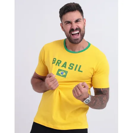Camiseta Do Brasil Masculina Camisa Copa 2026 Amarela Verde Amarelo G