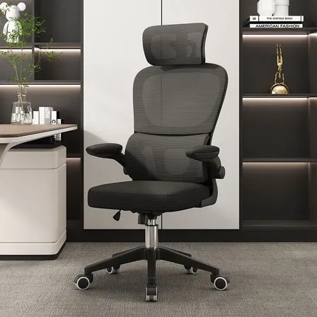 Cadeira Escritório Ergonômica Giratória Com Apoio Lombar Da Python Fly Preto Malha