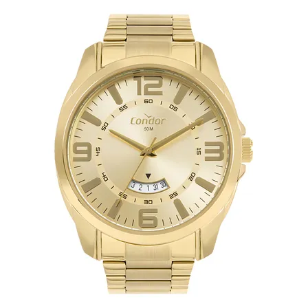 Relógio Condor Masculino Dourado Aço Co2115mzp/4x Dourado Champanhe