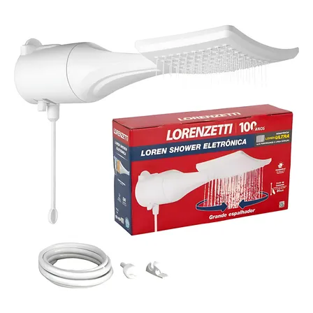 Chuveiro Ducha Lorenzetti Loren Shower Eletrônico Branco 6800w 220v 6.8 Kw