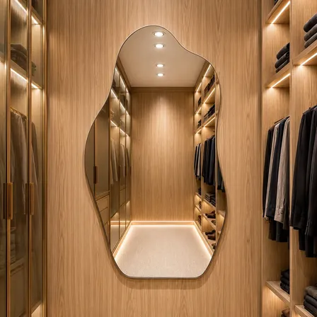 Espelho Ravenna 100x50cm Corpo Inteiro Grande Moderno Luxo Suporte
