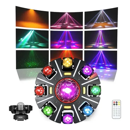 240w Moving Head Light 8 Leds Rgbw Luminação Dj Festa Strobo 127/220v