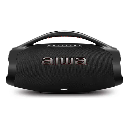 Caixa De Som Boombox Aiwa Aws-bbs-01-b 200w Ip66 30hs De Bateria Preto 127/220v