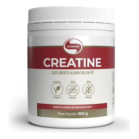 Creatina Monohidratada Creatine Vitafor 300g Sem Sabor