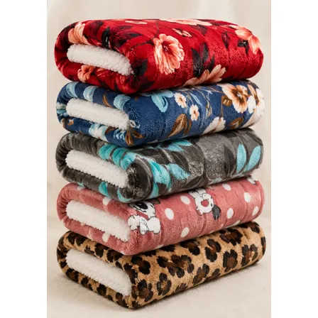 Cobertor Casal Dupla Face Manta E Sherpa Luxo Sortidas Liso Liso 1570 G Sortidos