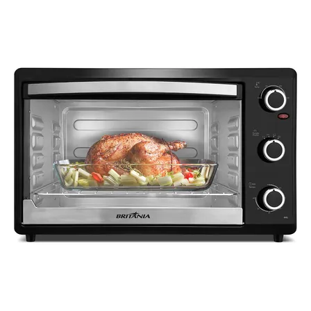 Forno Elétrico Britânia 44L Preto Dupla Resistência 1500W BFE44P 127V